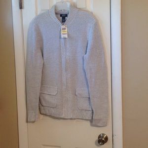 Alfani men's gray zip up sweater Sz:M
